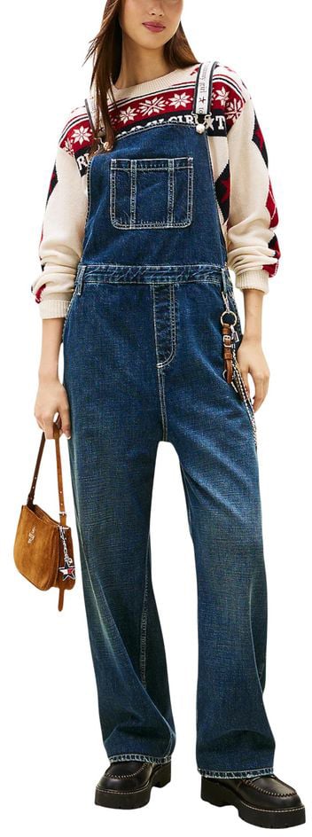 Tommy Hilfiger Jeans Blue Cotton Jumpsuit