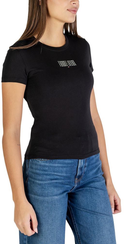 Tommy Hilfiger Jeans Black Recycled Cotton T-Shirt