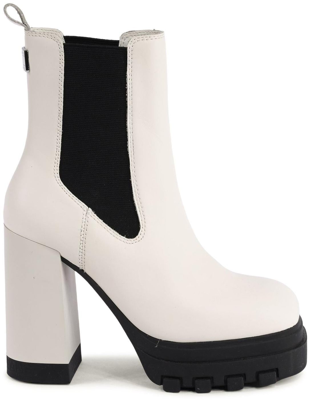 Tommy Hilfiger White Leather Ankle Boots