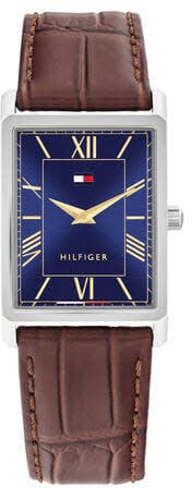 Tommy Hilfiger Horloge TH1710771 Ben Staal Quartz met Bruine Leren Horlogeband 40 x 25.5mm