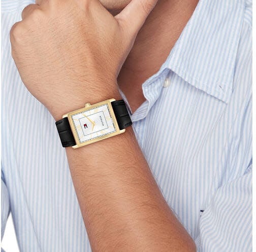 Tommy Hilfiger Horloge TH1710772 Ben Staal met Geelgouden Plating Quartz 40x25.5mm