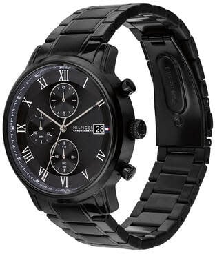 Tommy Hilfiger Horloge TH1710799 Kane Staal met Zwarte Coating Quartz 42mm