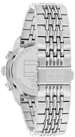 Tommy Hilfiger Horloge TH1710811 The Empire Staal Quartz Chronograaf met Blauwe Wijzerplaat 38mm