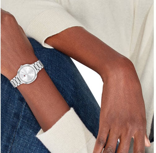 Tommy Hilfiger Horloge TH1782899 Savannah Staal Quartz met Zirkonia 32mm