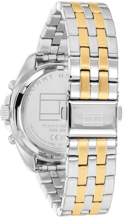Tommy Hilfiger Horloge TH1782969 Mellie Staal Bi-color Quartz Chronograaf met Groene Wijzerplaat 36mm