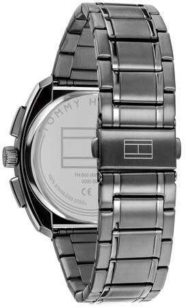 Tommy Hilfiger Horloge TH1792275 Cole Staal met Zwarte Coating Quartz Chronograaf 41mm
