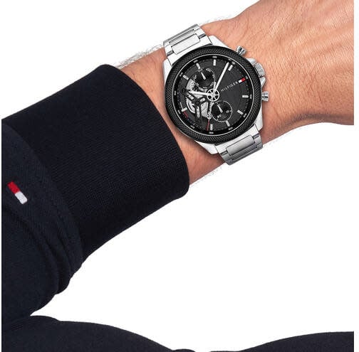 Tommy Hilfiger Horloge TH1792289 Clark Staal Quartz Chronograaf 44mm