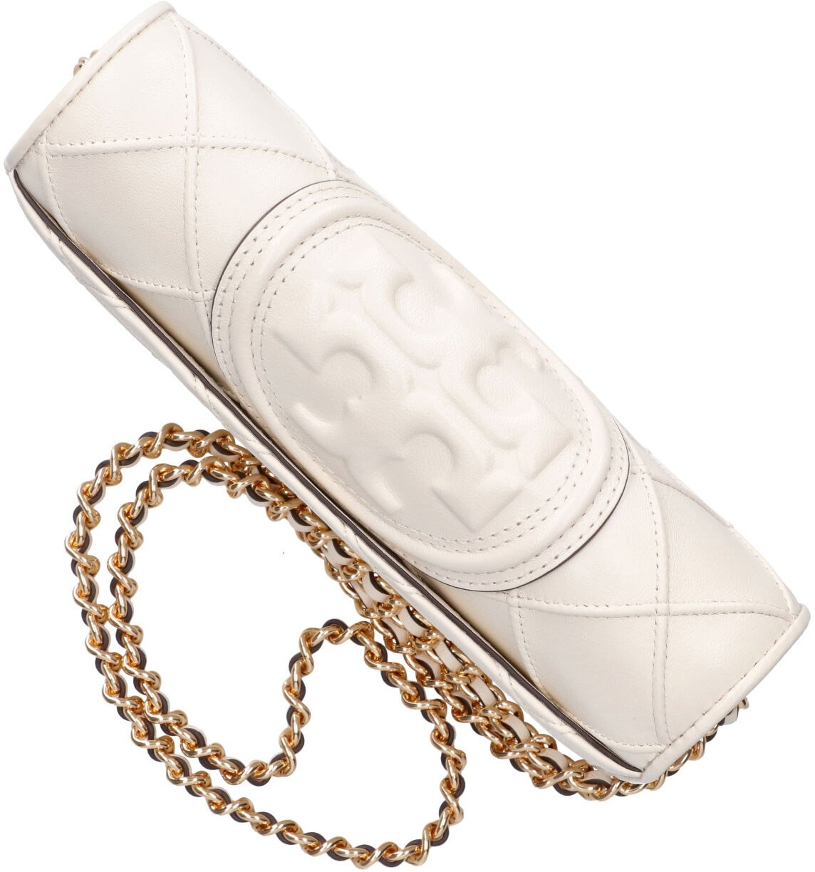 Cream Fleming Quilted Leather Wallet