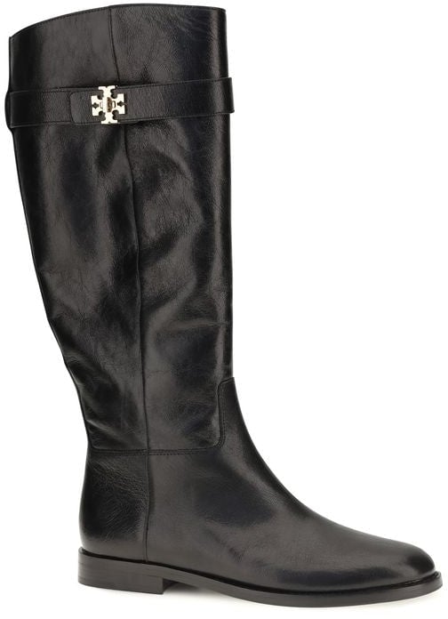 Tory Burch Black Calf Leather Bos Taurus Ankle Boots