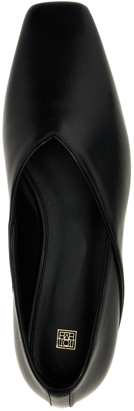 TOTEME Black Calfskin Ballet Flats