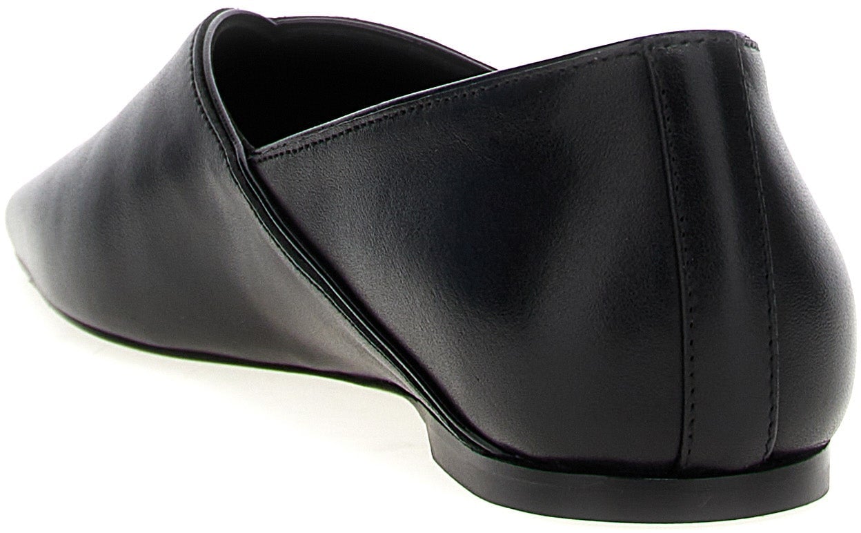 TOTEME Black Calfskin Ballet Flats