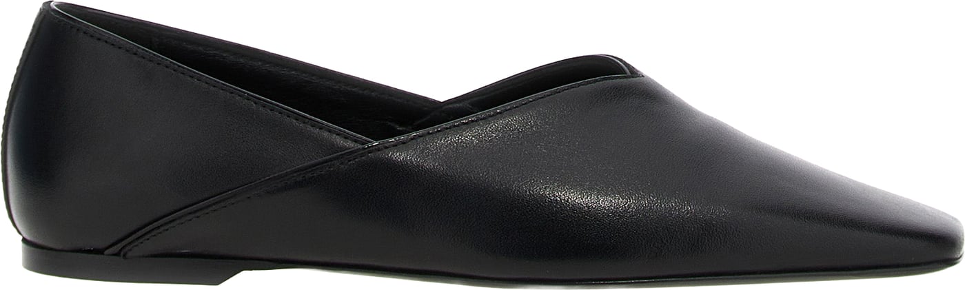 TOTEME Black Calfskin Ballet Flats