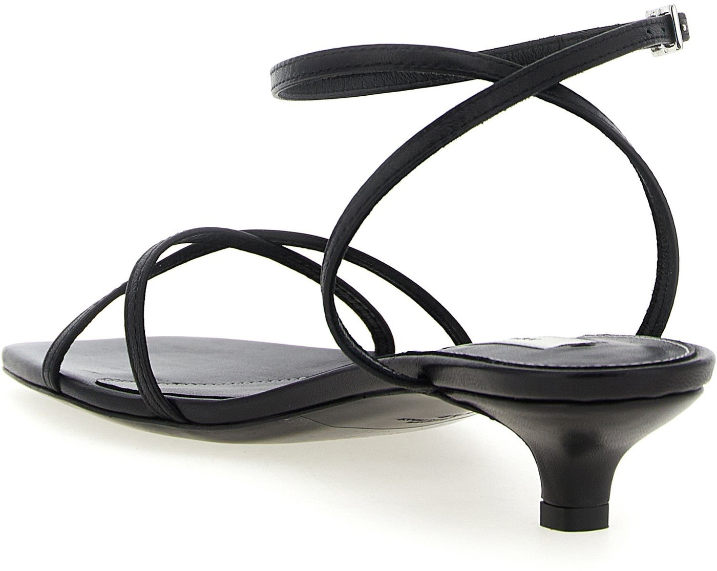 TOTEME Black Leather Mid Heel Pumps