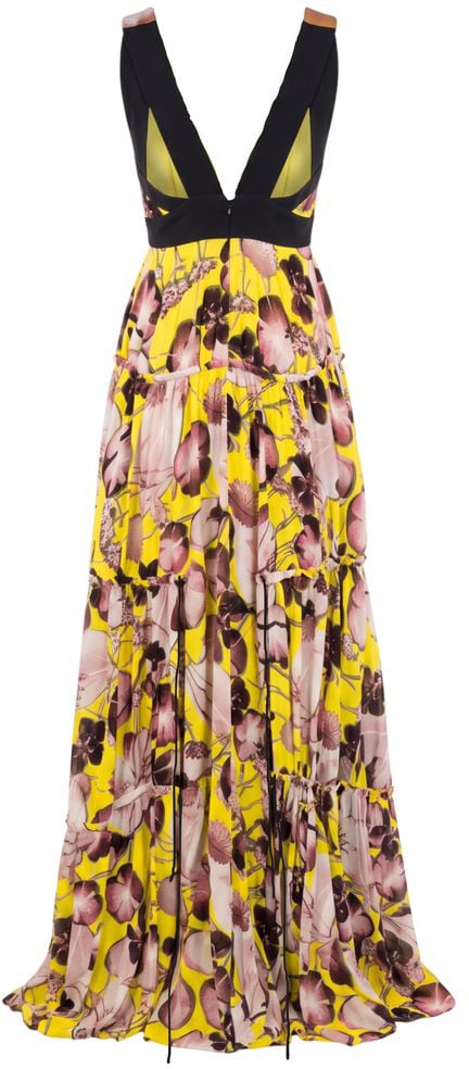 Trussardi Yellow Silk Women Dress