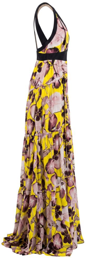 Trussardi Yellow Silk Women Dress