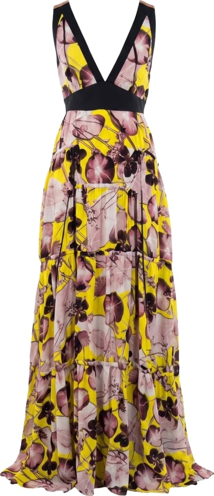Trussardi Yellow Silk Women Dress