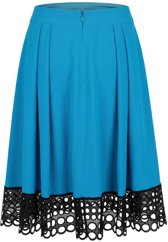 Trussardi Blue Acetate Women Skirt
