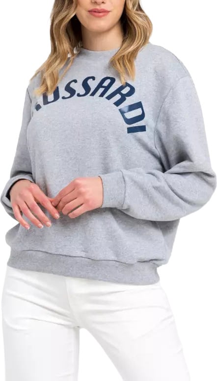 Trussardi Gray Cotton Women Sweatshirt