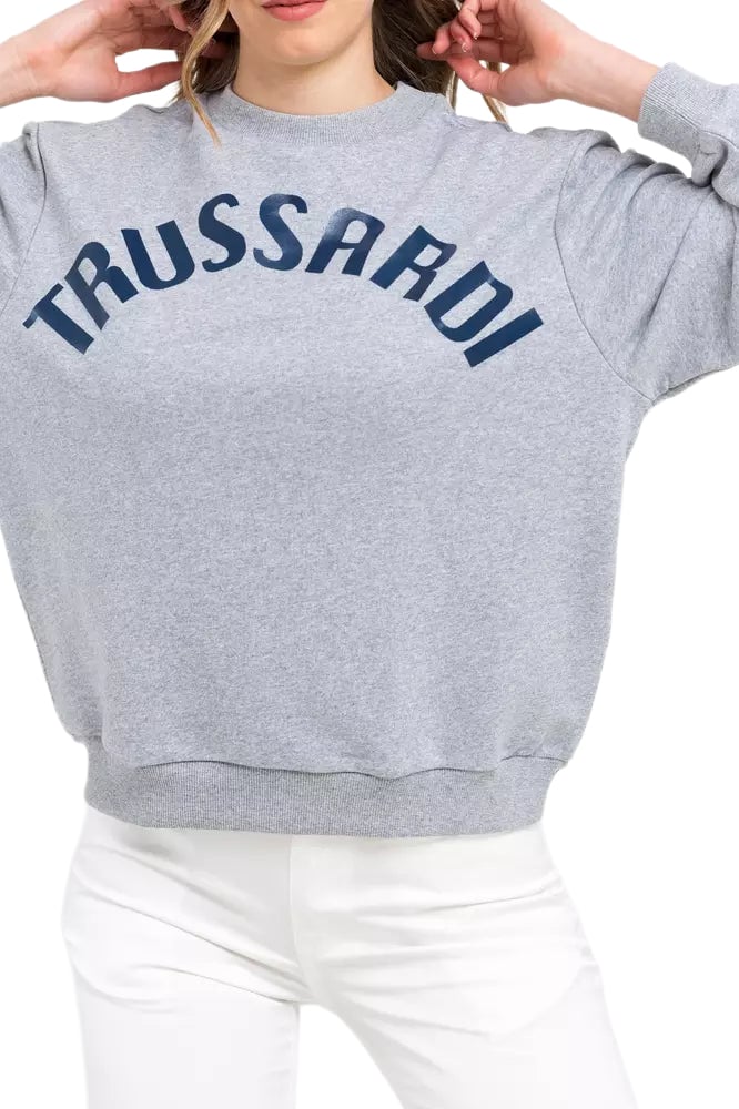 Trussardi Gray Cotton Women Sweatshirt