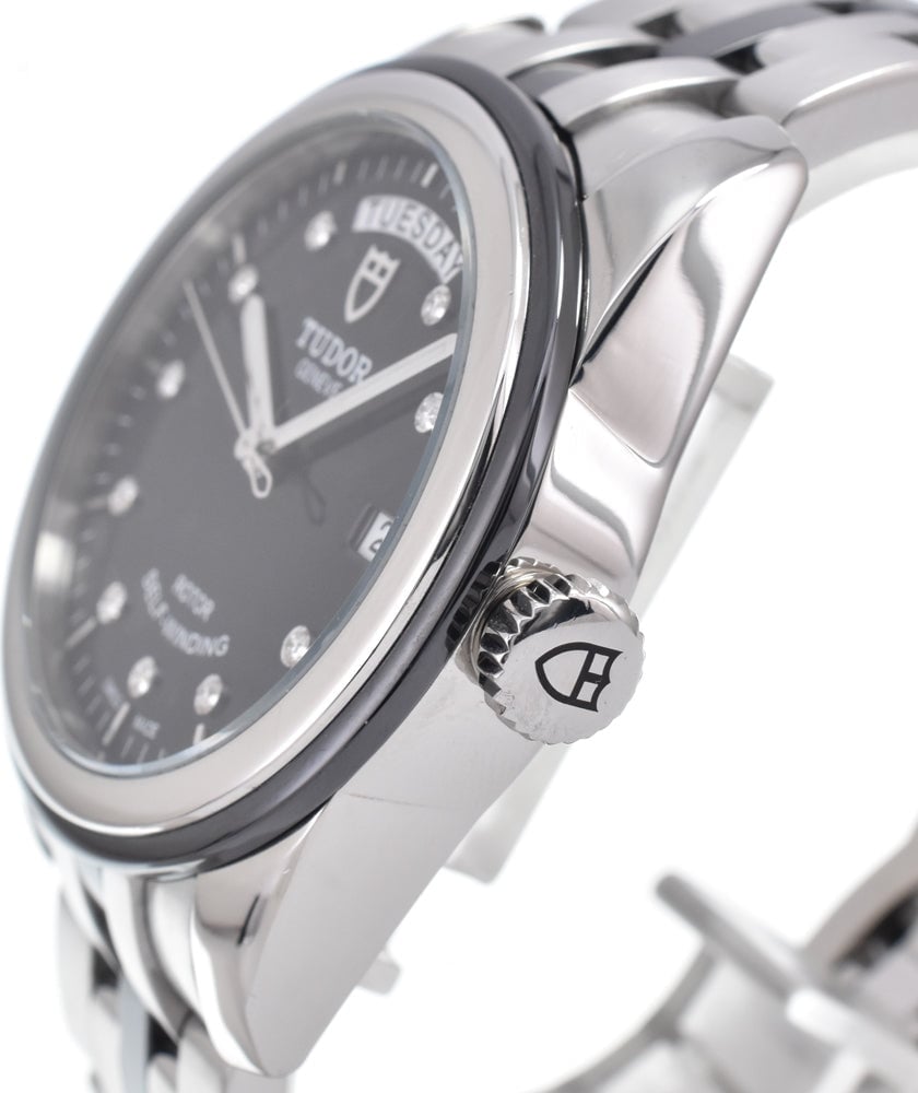 Tudor Glamour Day Date Automatic Stainless Steel with Diamonds 39