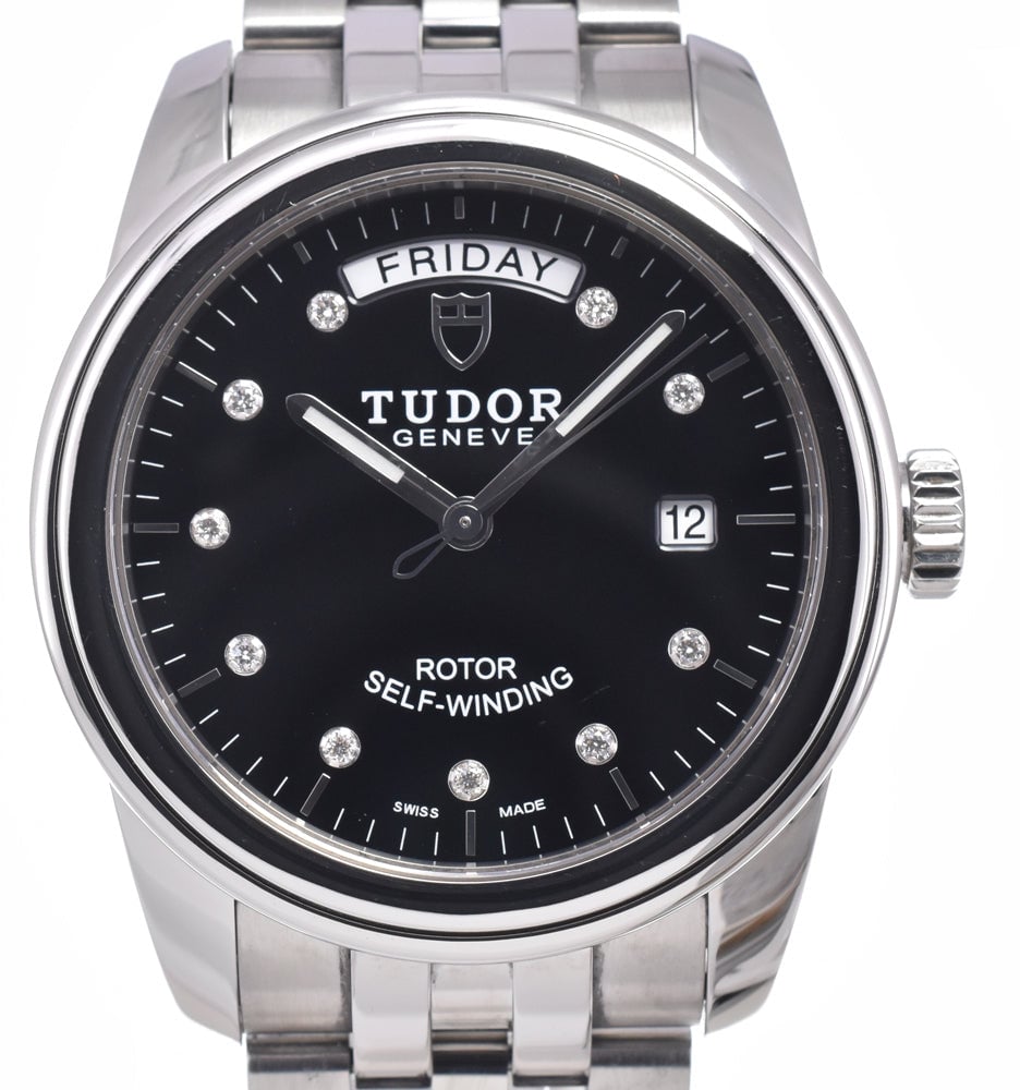 Tudor Glamour Day Date Automatic Stainless Steel with Diamonds 39