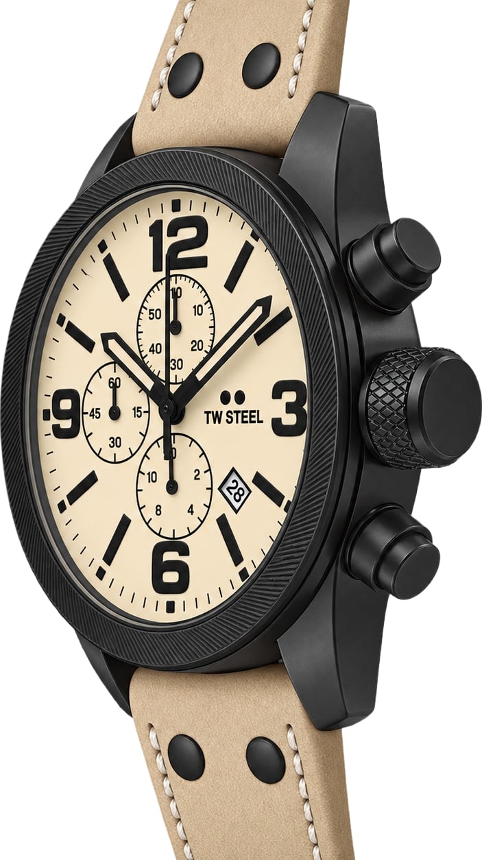 TW Steel TWCS117 New Canteen Zwart Beige Chrono