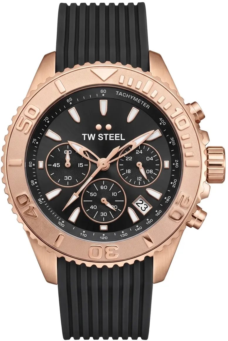 TWVA11 Vanceur Diver Rose Noir chronograaf horloge