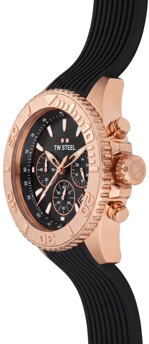 TWVA11 Vanceur Diver Rose Noir chronograaf horloge