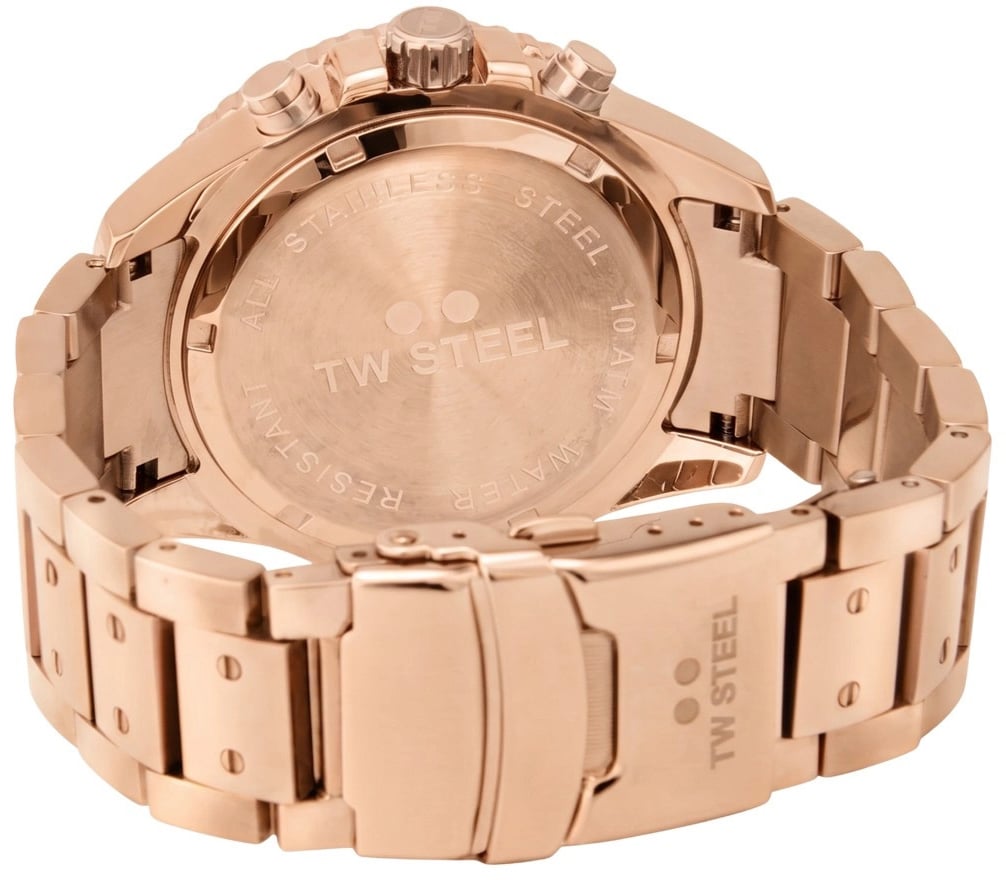 TWVA12 Vanceur Diver Rose Noir chronograaf horloge