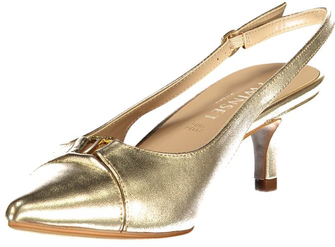 Twinset Gold Leather Women's Sandal