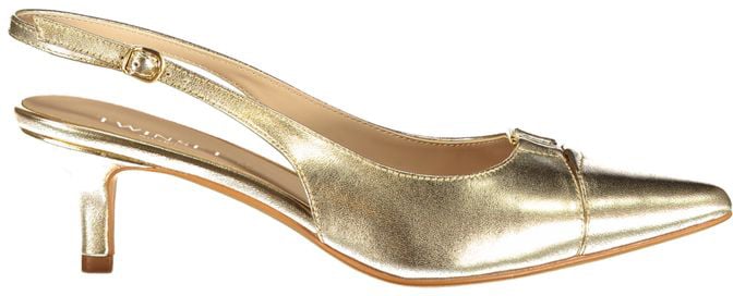 Twinset Gold Leather Women's Sandal