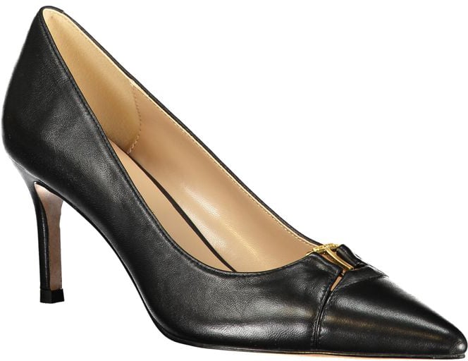 Twinset Black Leather Women Classic Shoe