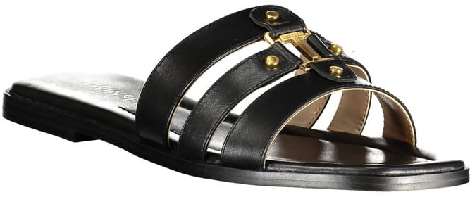 Twinset Black Leather Women's Sandal