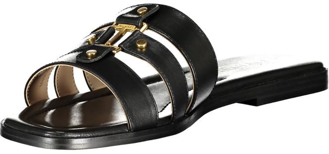 Twinset Black Leather Women's Sandal