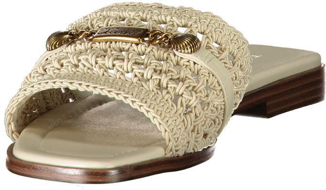 Twinset Beige Leather Women's Sandal
