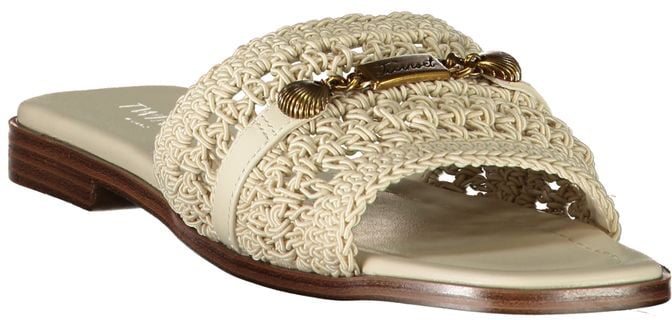 Twinset Beige Leather Women's Sandal