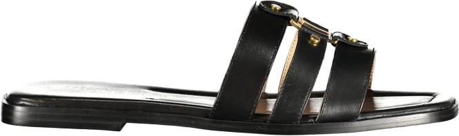 Twinset Black Leather Women's Sandal