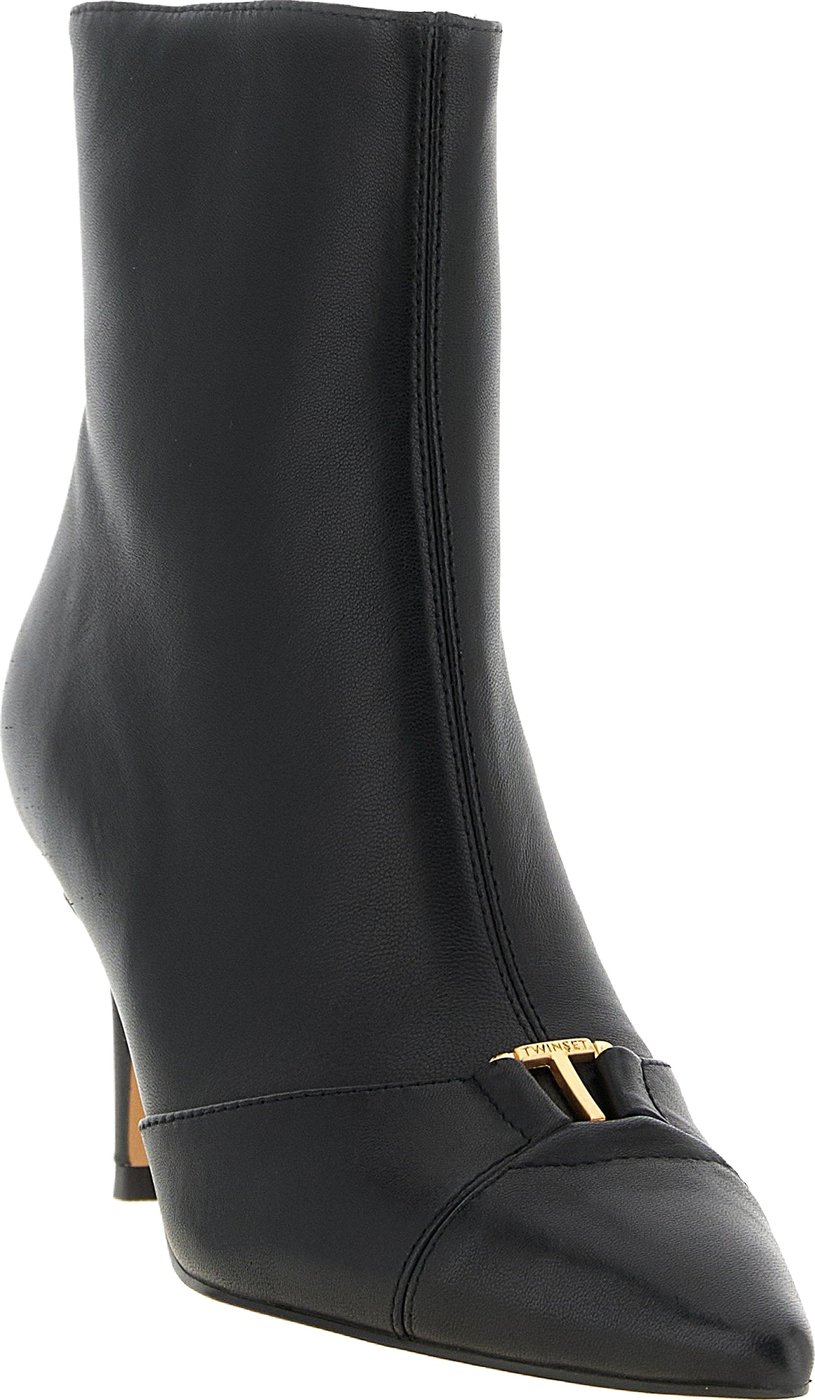Twin Set Logo Ankle Boots