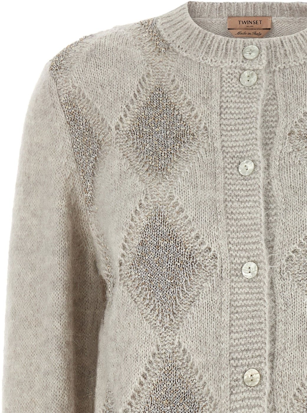 Twinset Gray Polyamide Cardigan