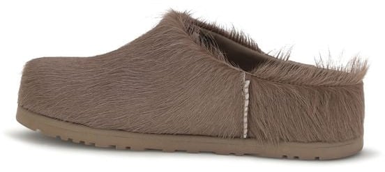 Brown Otzo Calf Hair Suede Clogs