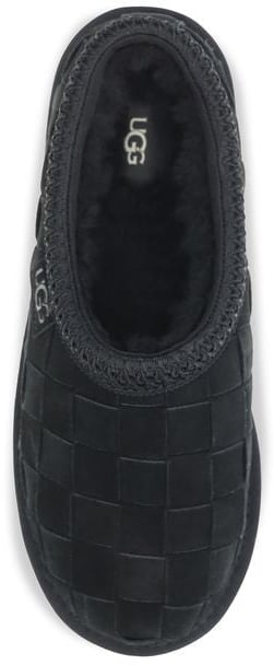 Quilted Black Slip-On Mules with Plush Lining