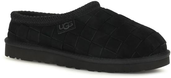 Quilted Black Slip-On Mules with Plush Lining