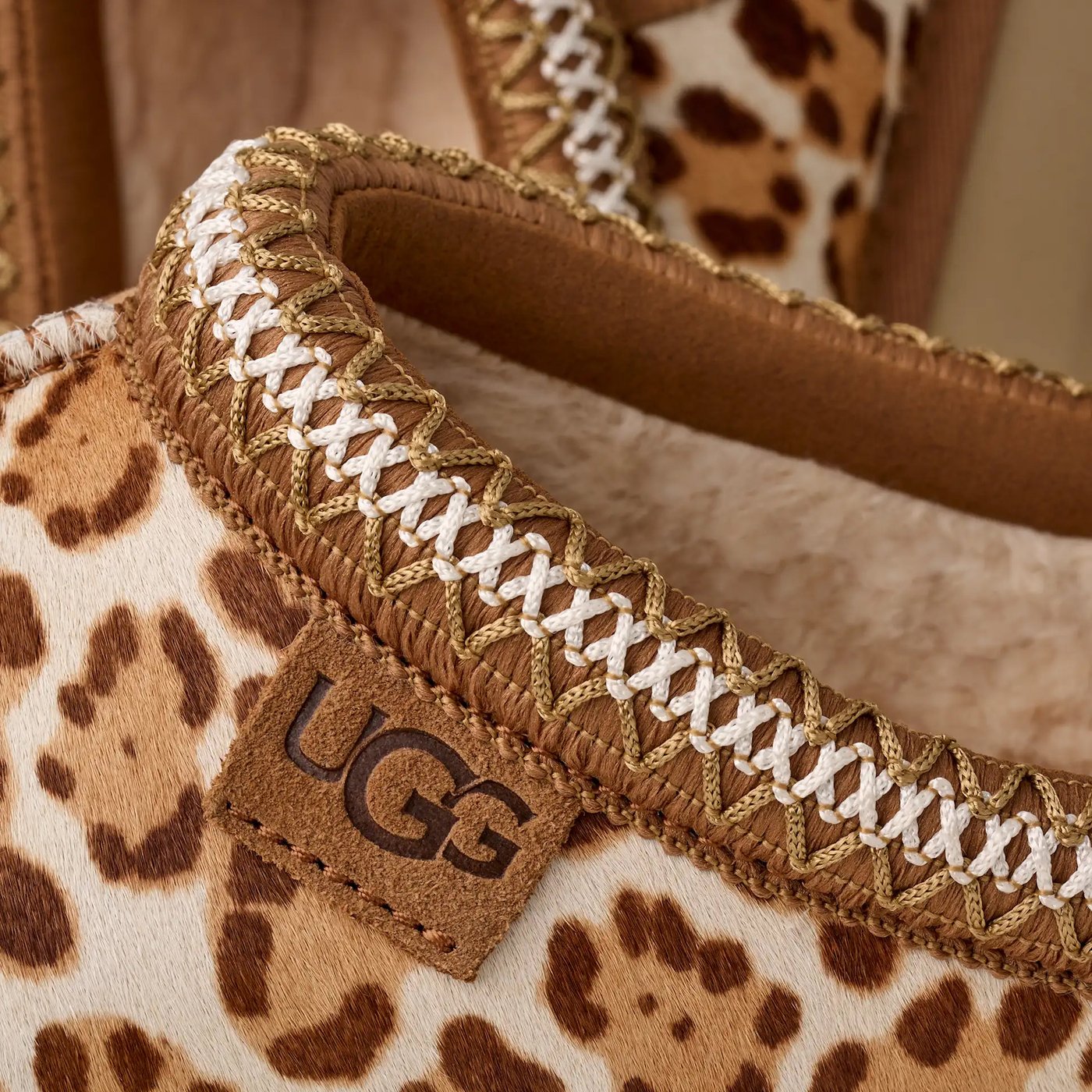 UGG Tazz Plains Slipper 'Felicity Leopard Jasmine' (W)