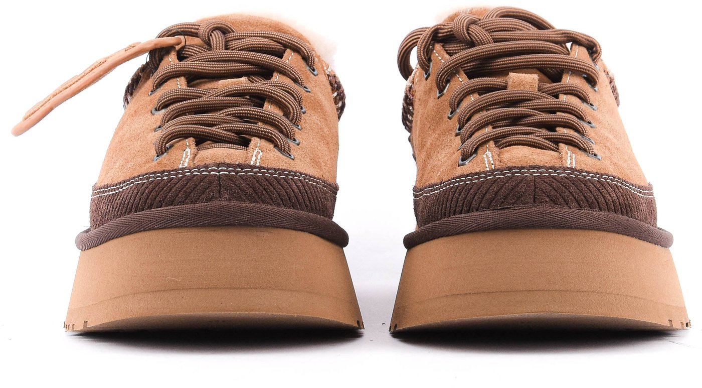 Heritage Lace Up Slipper Chestnut