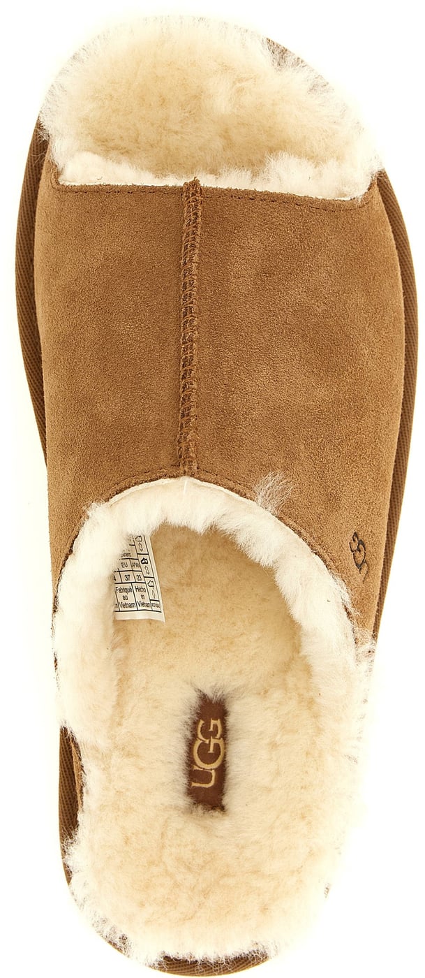UGG Brown Leather Slides