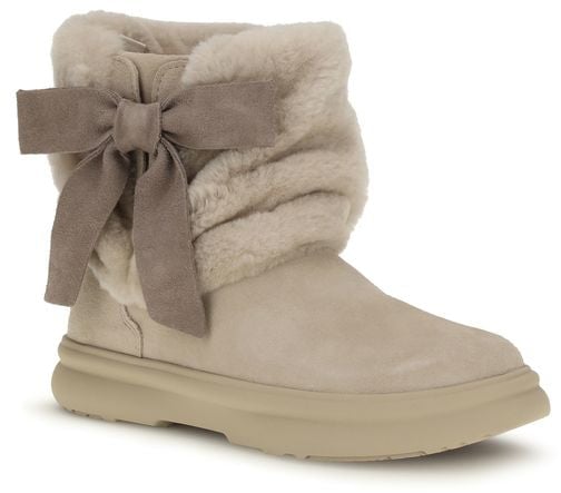 UGG Beige Suede Leather Ankle Boots