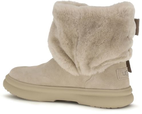 UGG Beige Suede Leather Ankle Boots