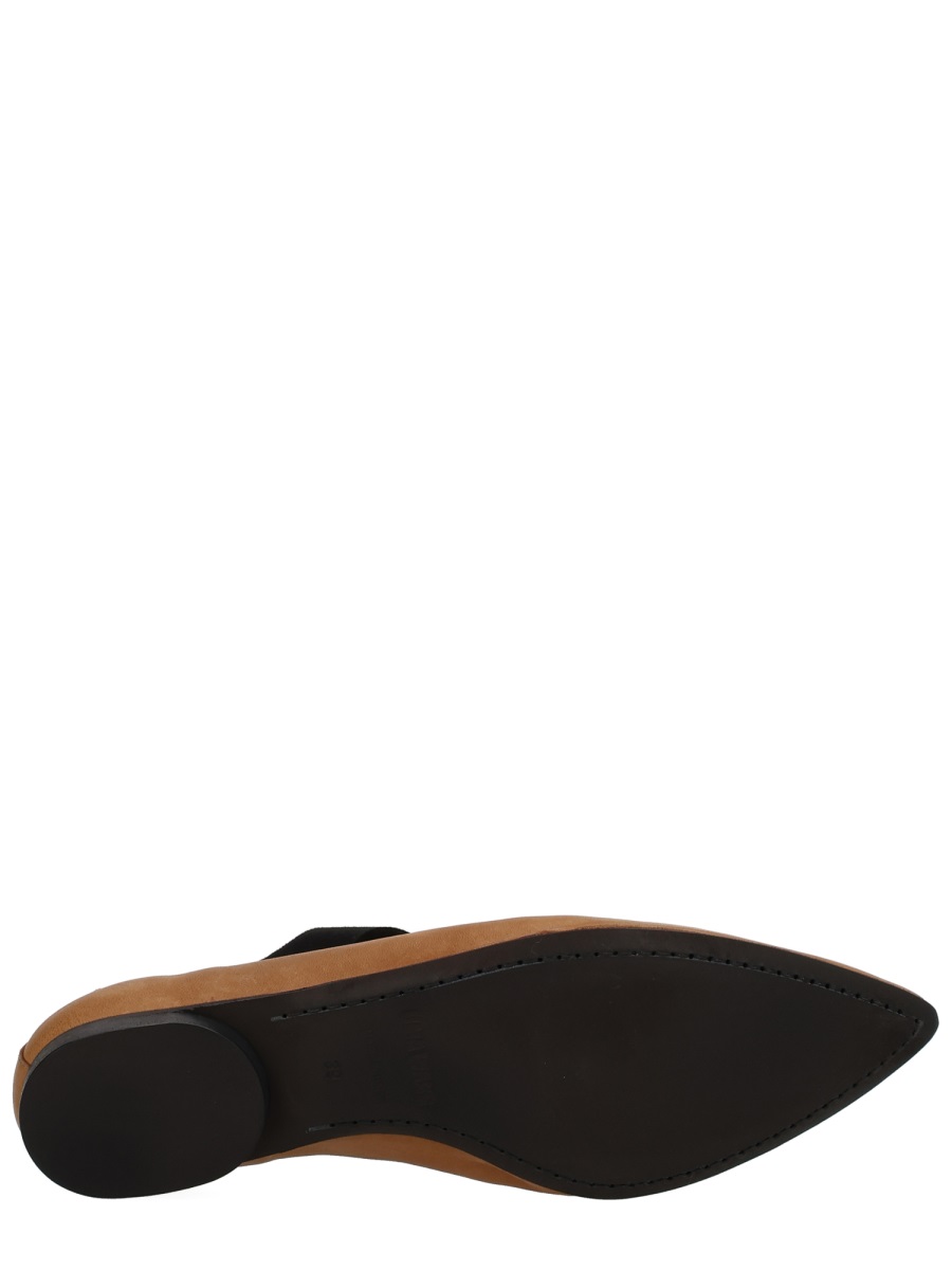 Pointed Toe Tan Elastic Flats