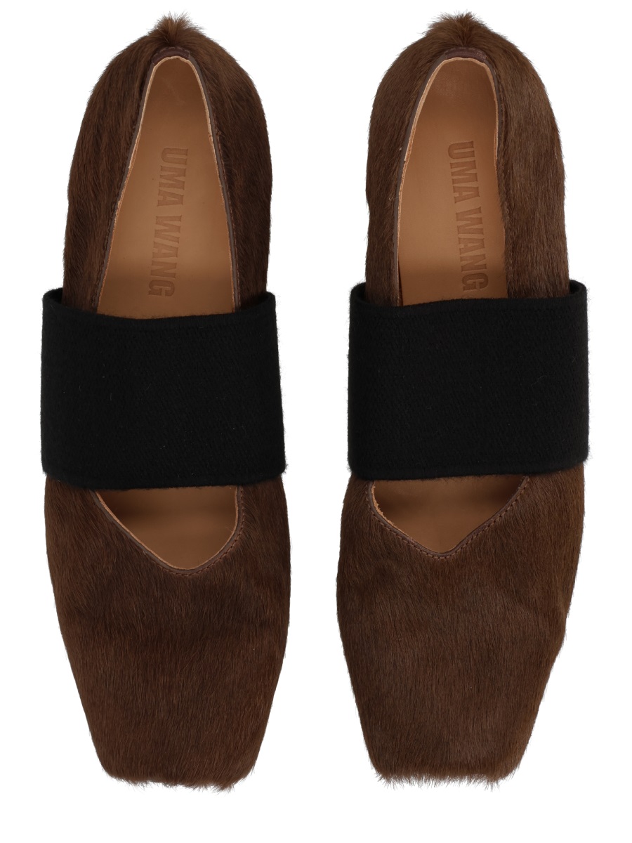 Square Toe Ballerina Textured Flats
