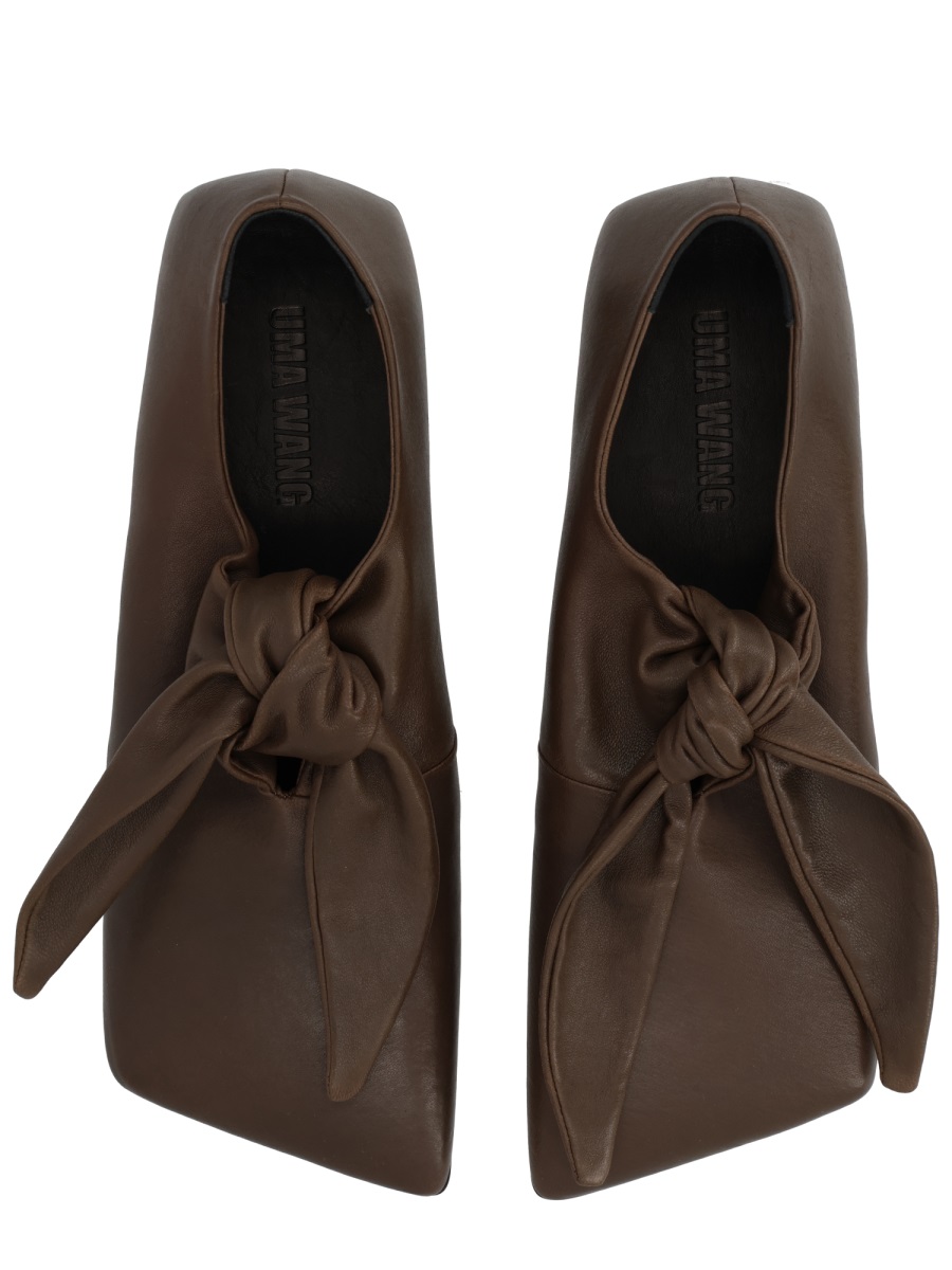 Pointed Toe Knotted Lace-Up Brogues